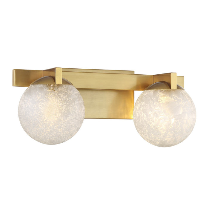 Savoy House 8-1017-2-322 Two Light Bathroom Vanity, Warm Brass