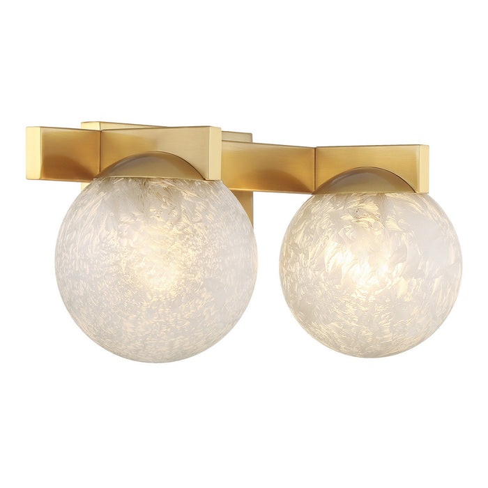 Savoy House 8-1017-2-322 Two Light Bathroom Vanity, Warm Brass