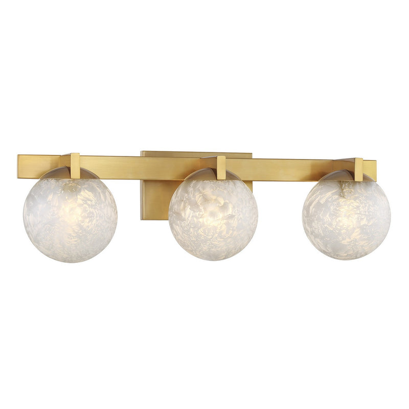 Savoy House 8-1017-3-322 Three Light Bathroom Vanity, Warm Brass
