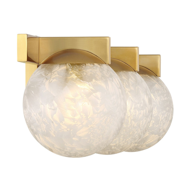 Savoy House 8-1017-3-322 Three Light Bathroom Vanity, Warm Brass