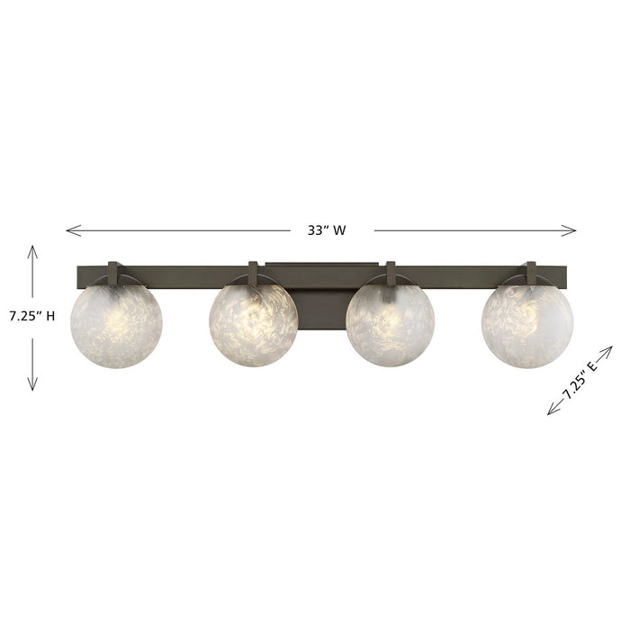 Savoy House 8-1017-4-15 Four Light Bathroom Vanity, Mediterranean Bronze