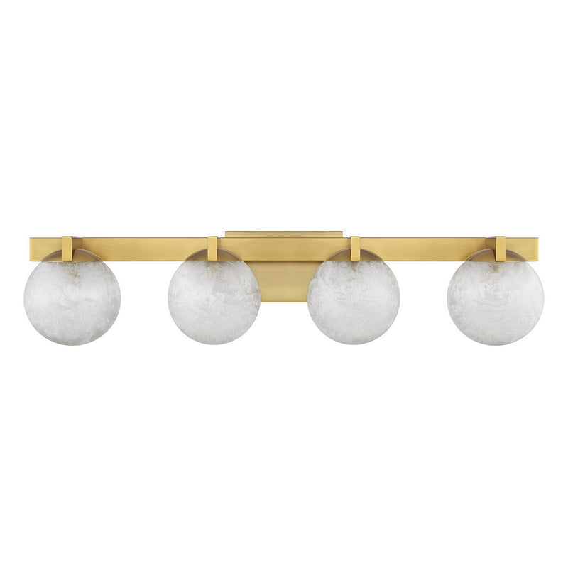 Savoy House 8-1017-4-322 Four Light Bathroom Vanity, Warm Brass