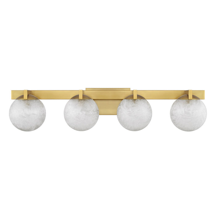 Savoy House 8-1017-4-322 Four Light Bathroom Vanity, Warm Brass