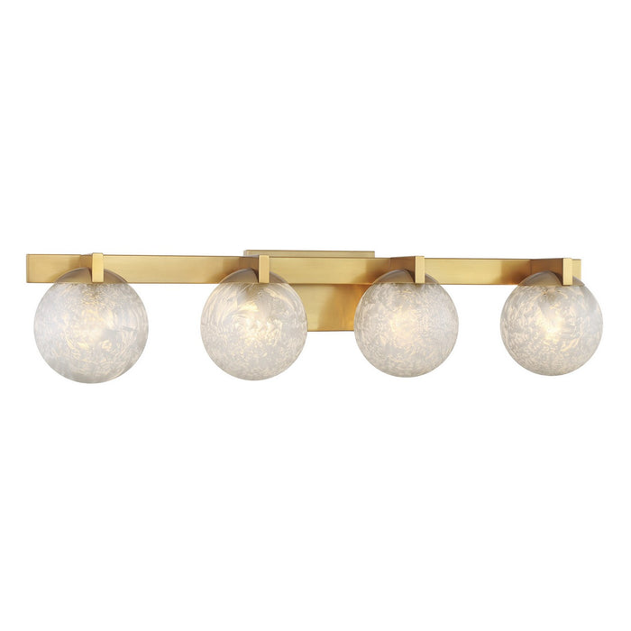 Savoy House 8-1017-4-322 Four Light Bathroom Vanity, Warm Brass