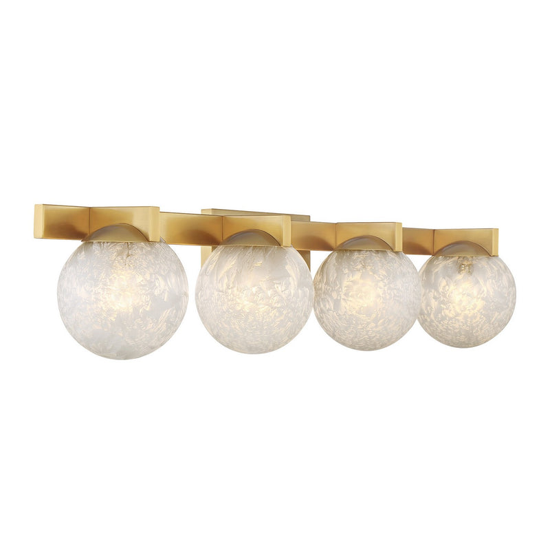 Savoy House 8-1017-4-322 Four Light Bathroom Vanity, Warm Brass