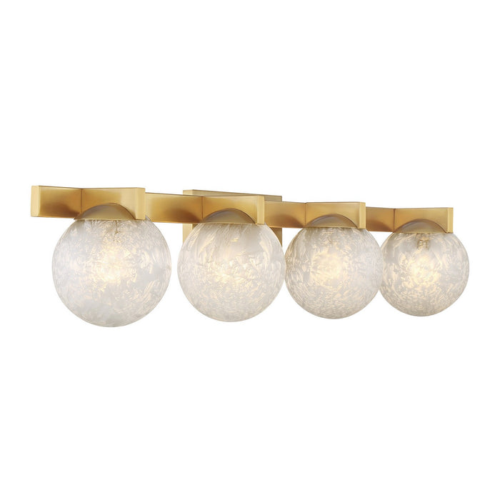 Savoy House 8-1017-4-322 Four Light Bathroom Vanity, Warm Brass