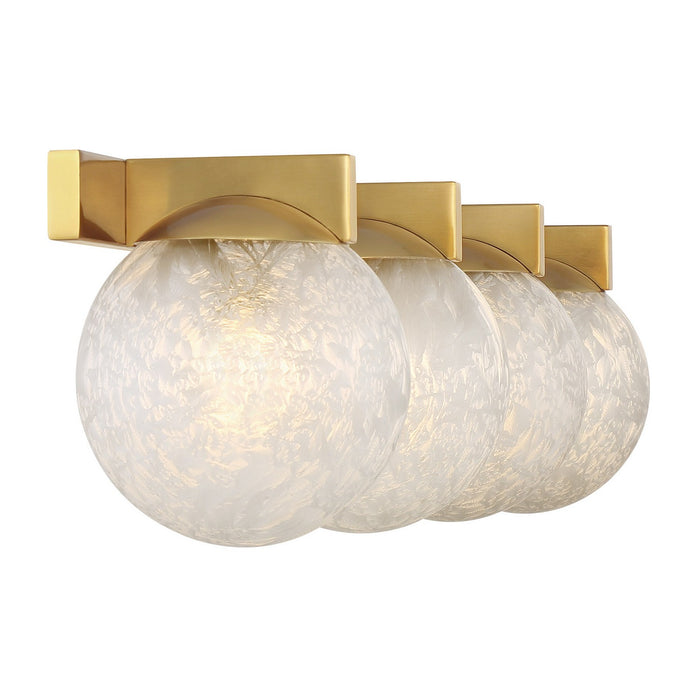 Savoy House 8-1017-4-322 Four Light Bathroom Vanity, Warm Brass