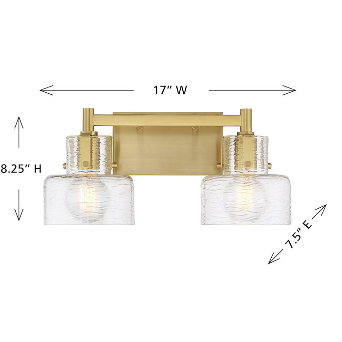 Savoy House 8-1030-2-322 Two Light Bathroom Vanity, Warm Brass