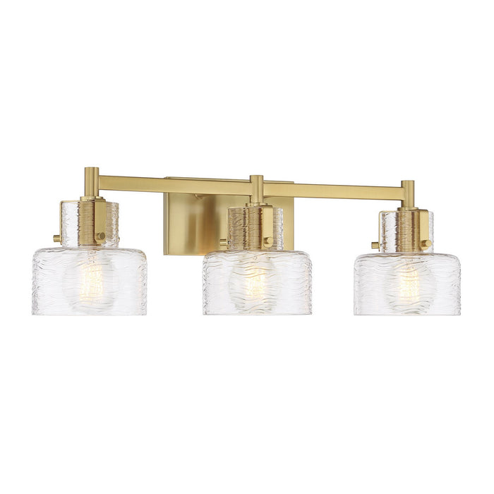 Savoy House 8-1030-3-322 Three Light Bathroom Vanity, Warm Brass