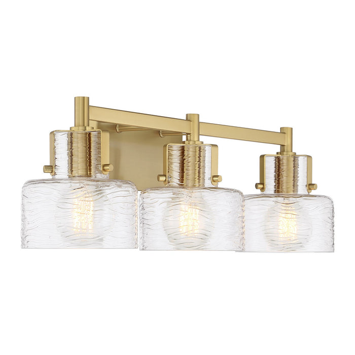 Savoy House 8-1030-3-322 Three Light Bathroom Vanity, Warm Brass