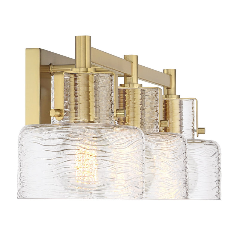 Savoy House 8-1030-3-322 Three Light Bathroom Vanity, Warm Brass