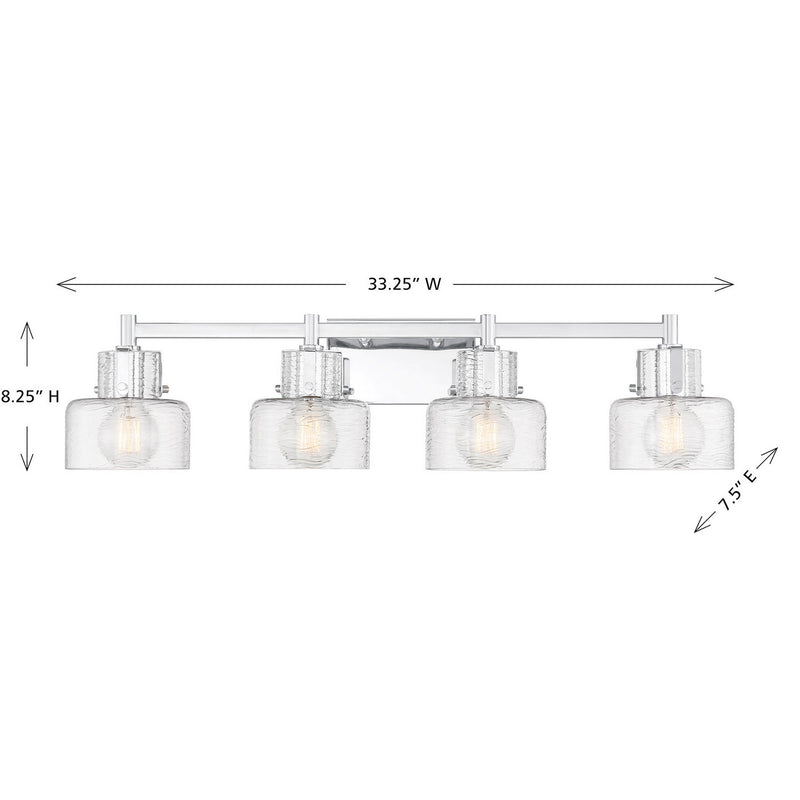 Savoy House 8-1030-4-11 Four Light Bathroom Vanity, Chrome
