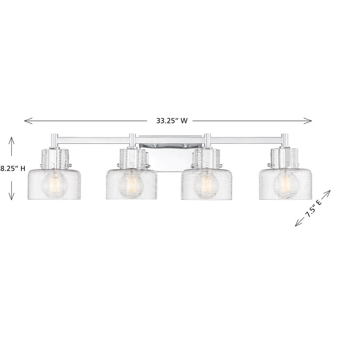 Savoy House 8-1030-4-11 Four Light Bathroom Vanity, Chrome