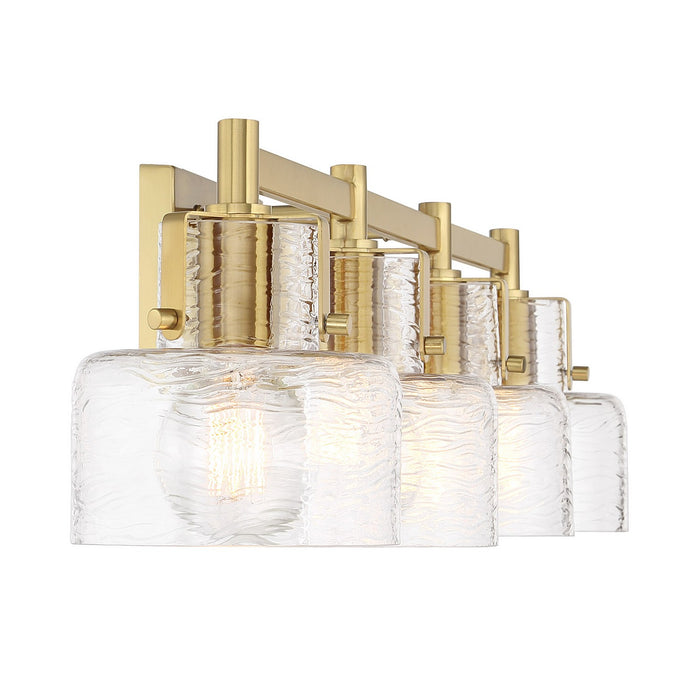 Savoy House 8-1030-4-322 Four Light Bathroom Vanity, Warm Brass