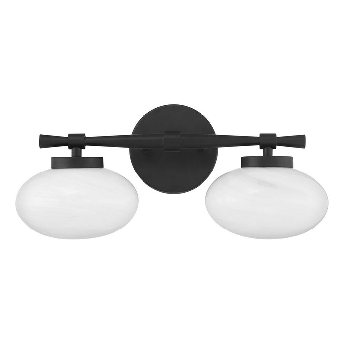 Savoy House 8-1050-2-BK Two Light Bathroom Vanity, Matte Black