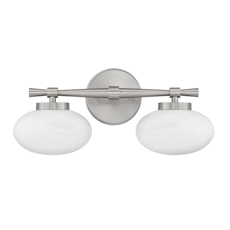 Savoy House 8-1050-2-SN Two Light Bathroom Vanity, Satin Nickel