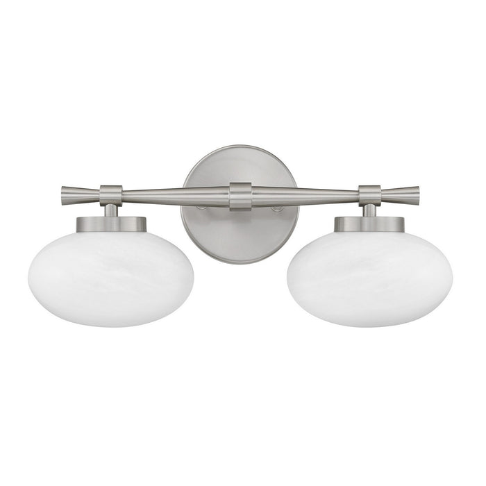 Savoy House 8-1050-2-SN Two Light Bathroom Vanity, Satin Nickel