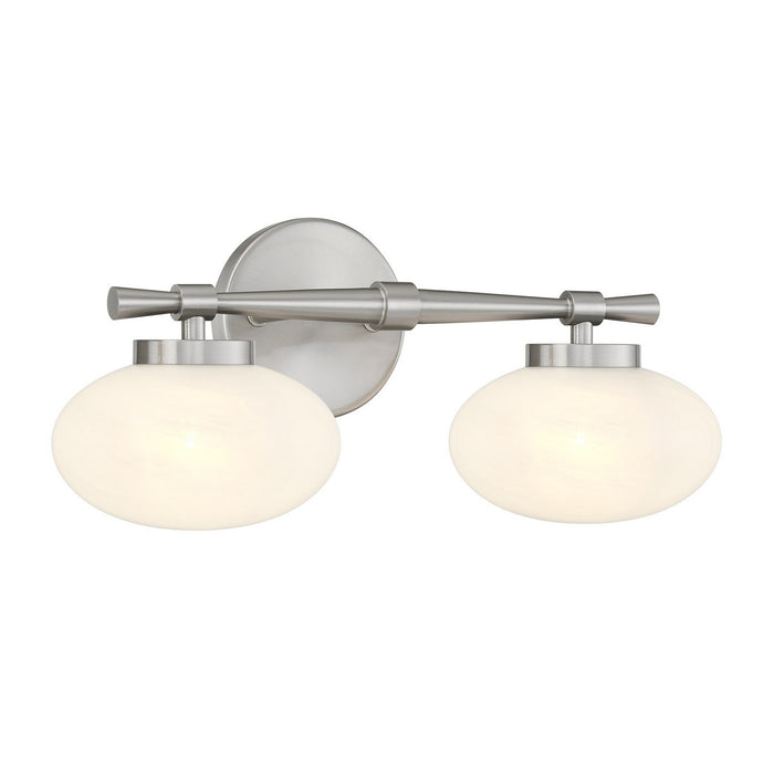 Savoy House 8-1050-2-SN Two Light Bathroom Vanity, Satin Nickel