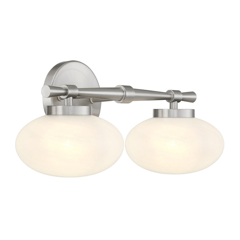 Savoy House 8-1050-2-SN Two Light Bathroom Vanity, Satin Nickel