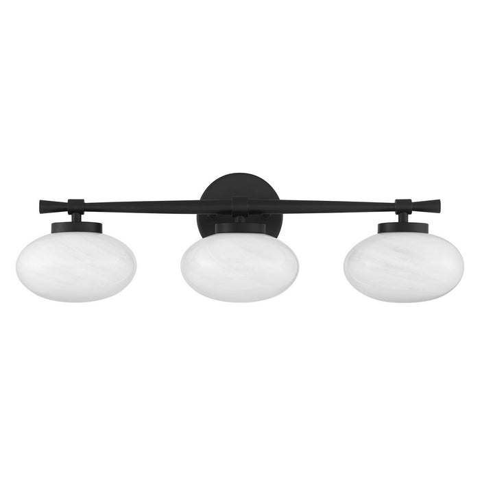 Savoy House 8-1050-3-BK Three Light Bathroom Vanity, Matte Black