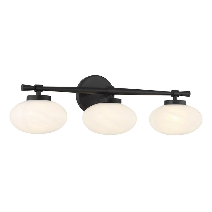 Savoy House 8-1050-3-BK Three Light Bathroom Vanity, Matte Black