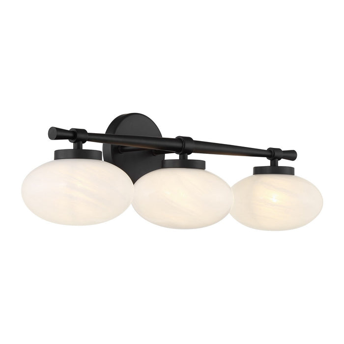 Savoy House 8-1050-3-BK Three Light Bathroom Vanity, Matte Black