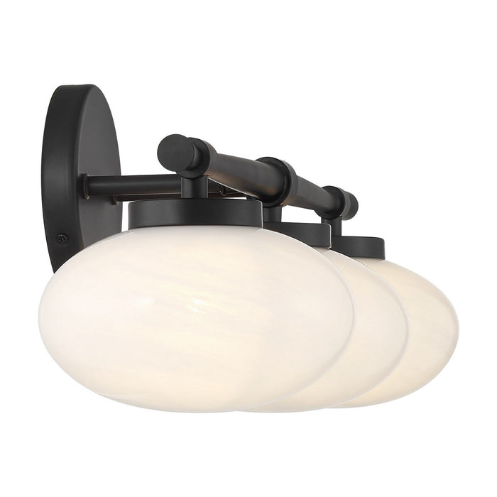 Savoy House 8-1050-3-BK Three Light Bathroom Vanity, Matte Black
