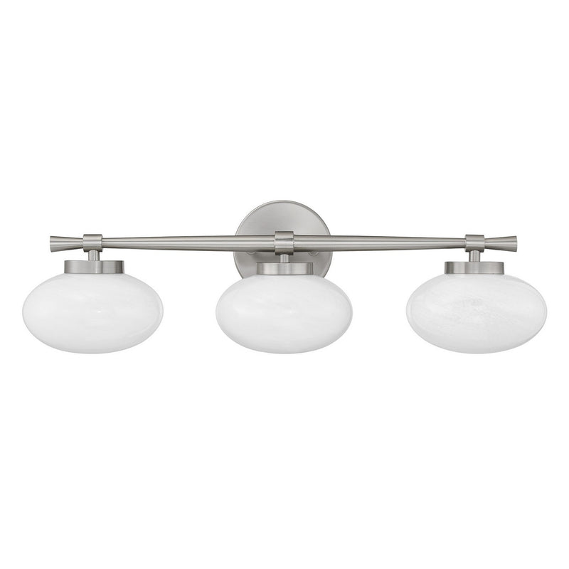 Savoy House 8-1050-3-SN Three Light Bathroom Vanity, Satin Nickel