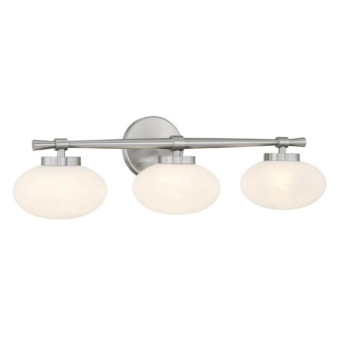 Savoy House 8-1050-3-SN Three Light Bathroom Vanity, Satin Nickel