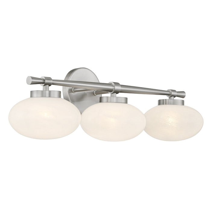 Savoy House 8-1050-3-SN Three Light Bathroom Vanity, Satin Nickel