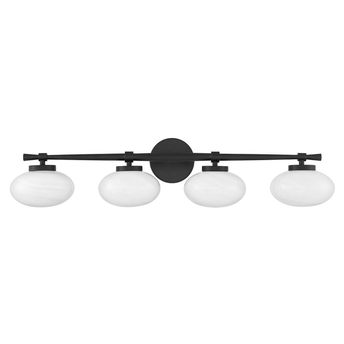 Savoy House 8-1050-4-BK Four Light Bathroom Vanity, Matte Black