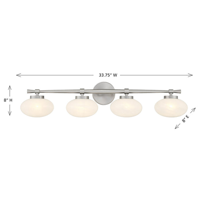 Savoy House 8-1050-4-SN Four Light Bathroom Vanity, Satin Nickel
