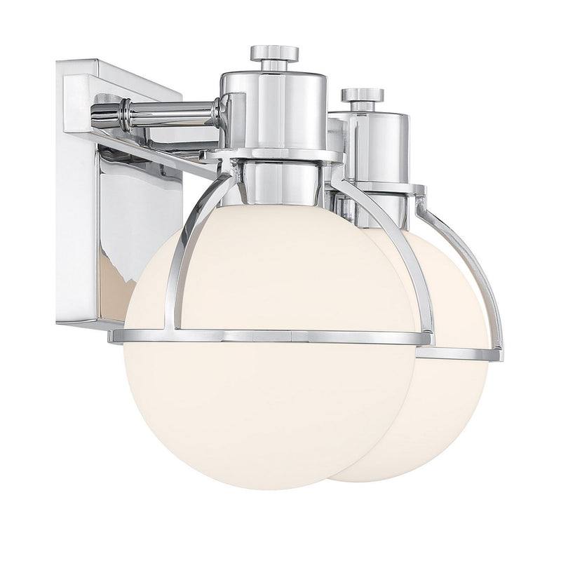 Savoy House 8-1060-2-11 Two Light Bathroom Vanity, Chrome