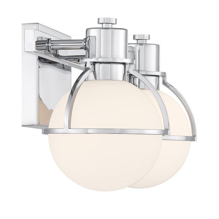 Savoy House 8-1060-2-11 Two Light Bathroom Vanity, Chrome