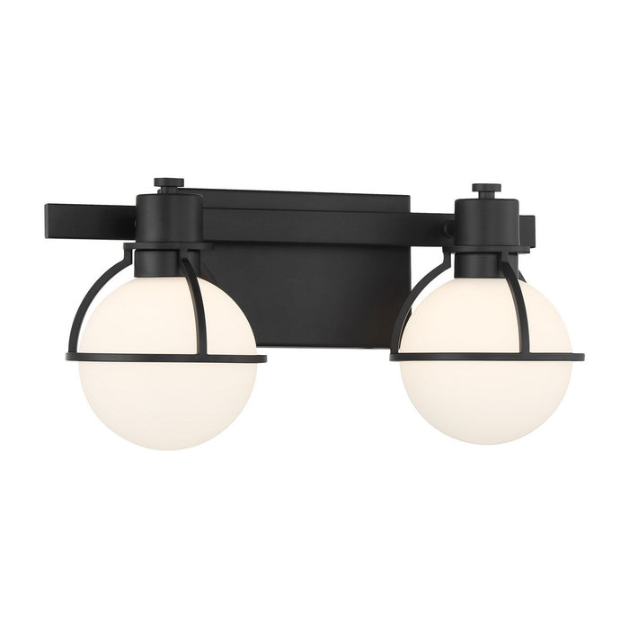 Savoy House 8-1060-2-BK Two Light Bathroom Vanity, Matte Black