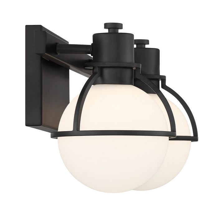 Savoy House 8-1060-2-BK Two Light Bathroom Vanity, Matte Black