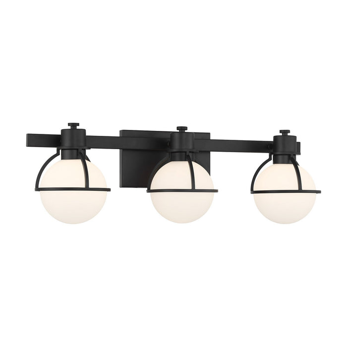 Savoy House 8-1060-3-BK Three Light Bathroom Vanity, Matte Black