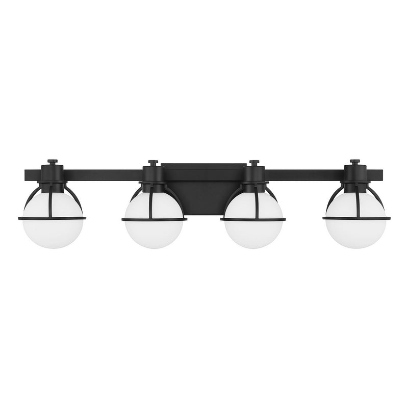 Savoy House 8-1060-4-BK Four Light Bathroom Vanity, Matte Black