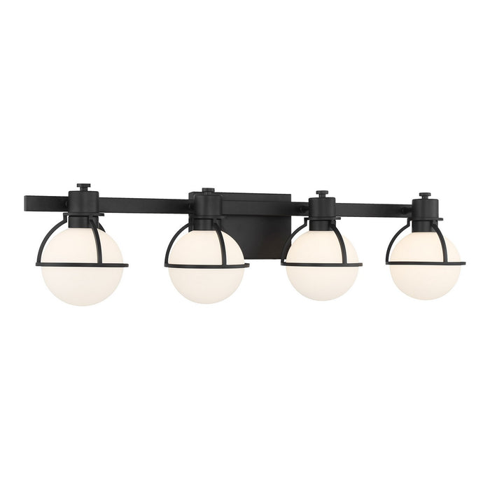 Savoy House 8-1060-4-BK Four Light Bathroom Vanity, Matte Black