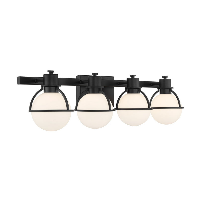 Savoy House 8-1060-4-BK Four Light Bathroom Vanity, Matte Black