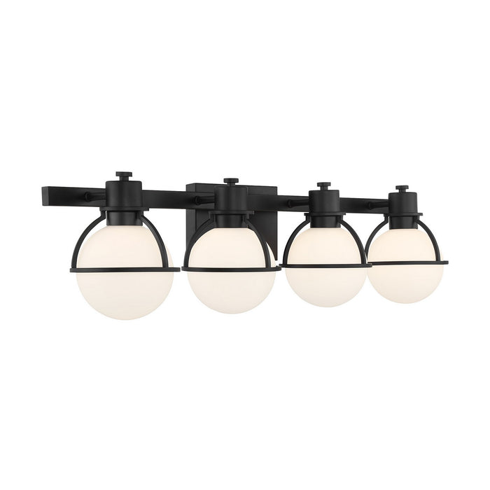 Savoy House 8-1060-4-BK Four Light Bathroom Vanity, Matte Black