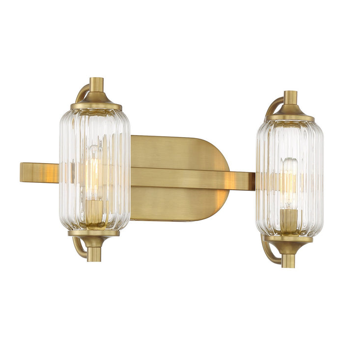 Savoy House 8-3024-2-322 Two Light Bathroom Vanity, Warm Brass
