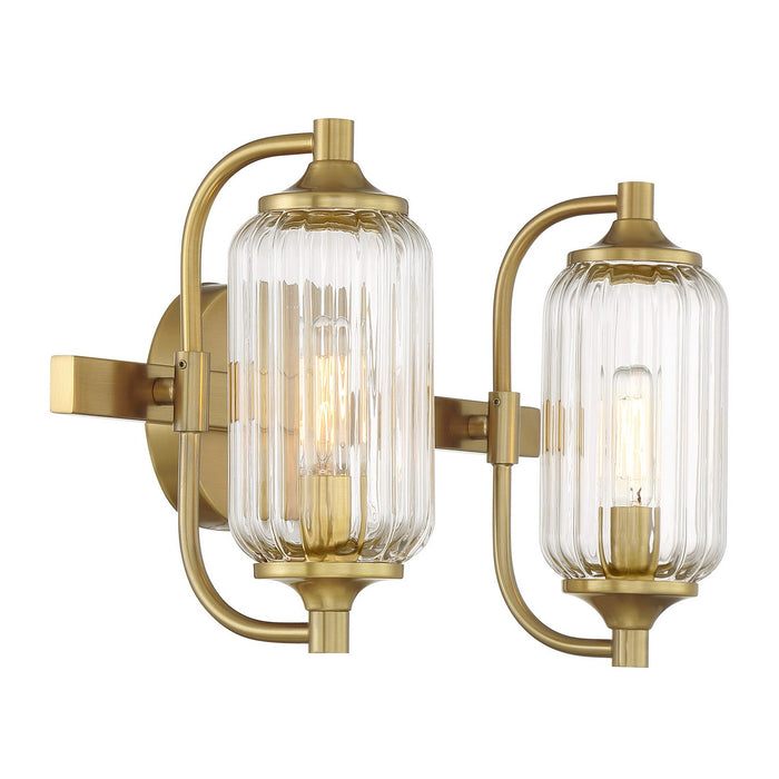 Savoy House 8-3024-2-322 Two Light Bathroom Vanity, Warm Brass