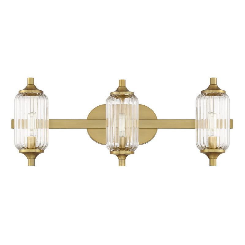 Savoy House 8-3024-3-322 Three Light Bathroom Vanity, Warm Brass