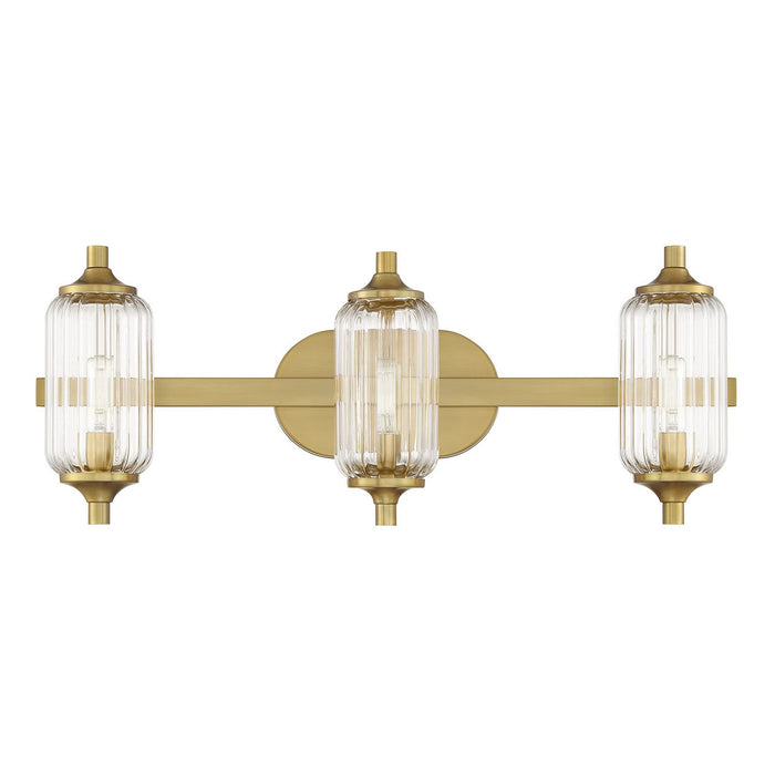 Savoy House 8-3024-3-322 Three Light Bathroom Vanity, Warm Brass