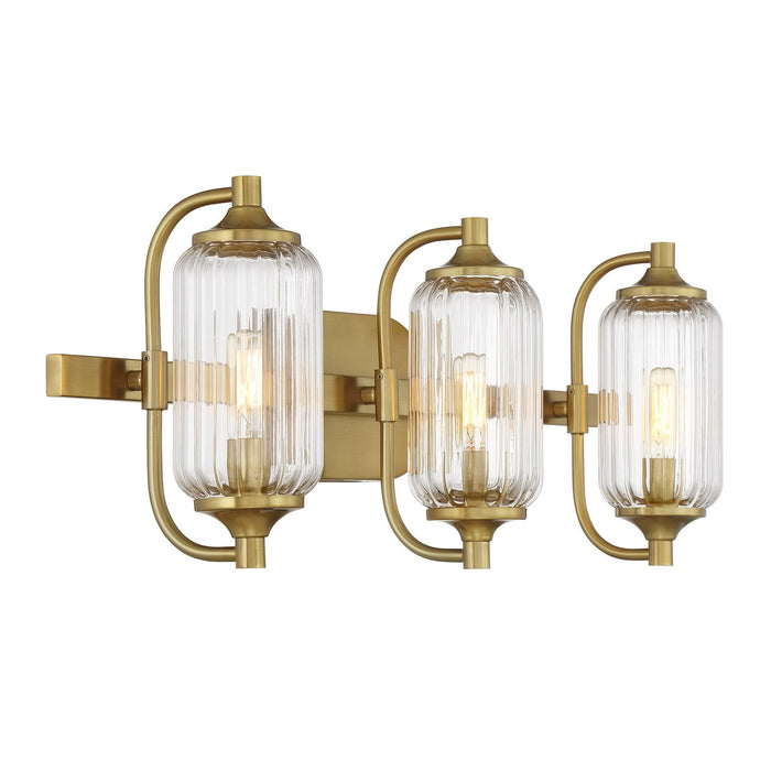 Savoy House 8-3024-3-322 Three Light Bathroom Vanity, Warm Brass