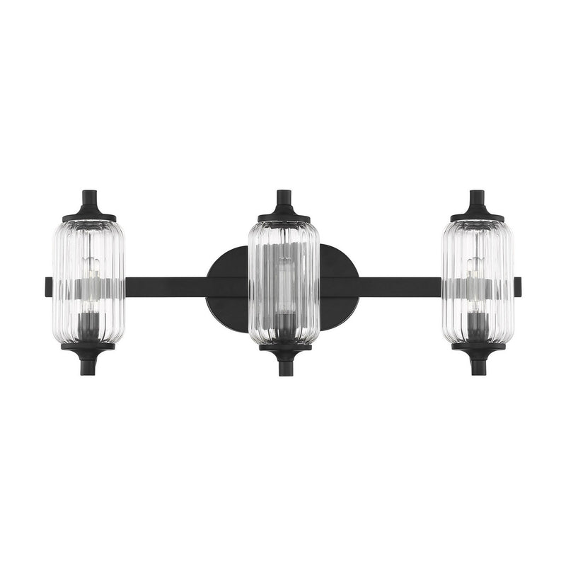 Savoy House 8-3024-3-BK Three Light Bathroom Vanity, Matte Black