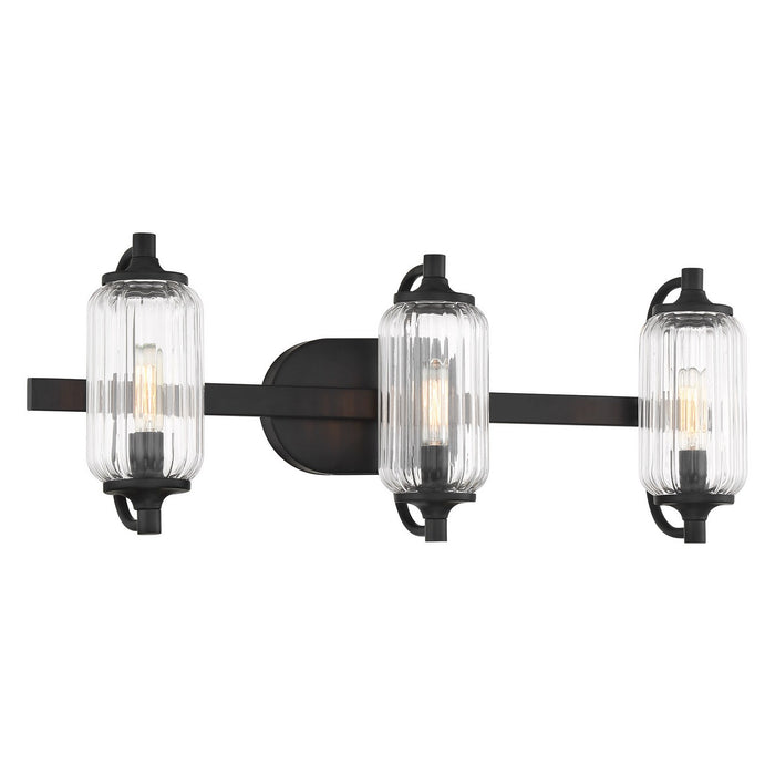 Savoy House 8-3024-3-BK Three Light Bathroom Vanity, Matte Black