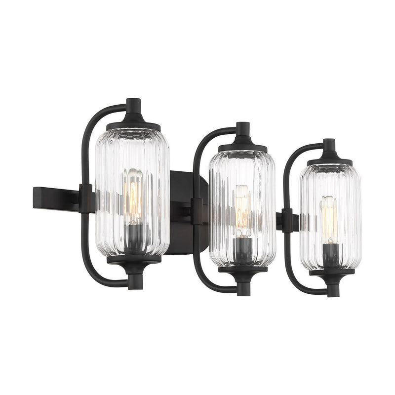 Savoy House 8-3024-3-BK Three Light Bathroom Vanity, Matte Black