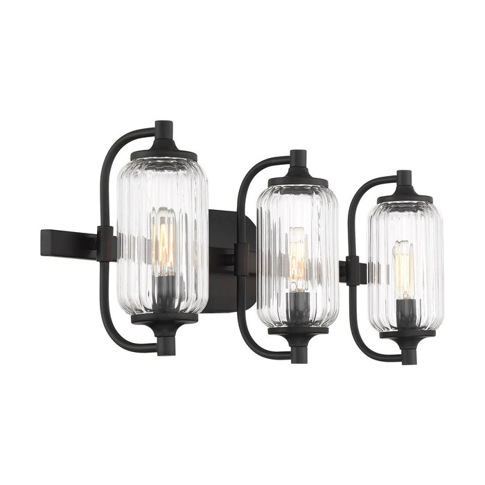 Savoy House 8-3024-3-BK Three Light Bathroom Vanity, Matte Black